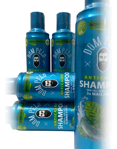 Shampoo Anticaspas 3 Em 1 Dom Pelo Barba, Cabelo E Bigode