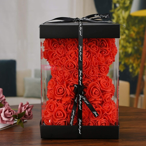 Imagen 2 de 8 de Oso De Rosas Osito Rose Teddy En Caja De Presentación Muymo®