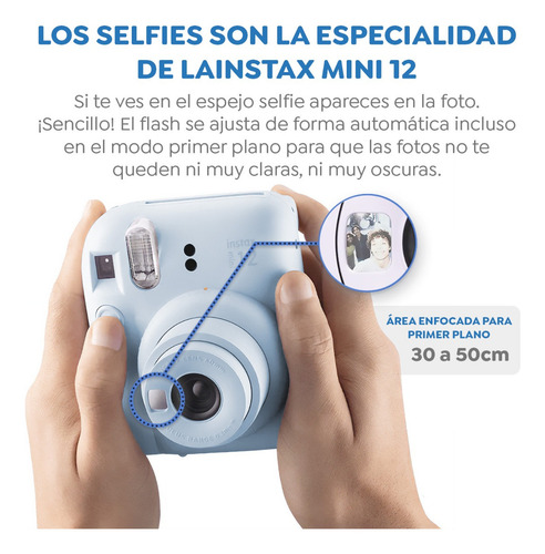 Cámara Fujifilm Instax Mini 12 Azul Instantánea