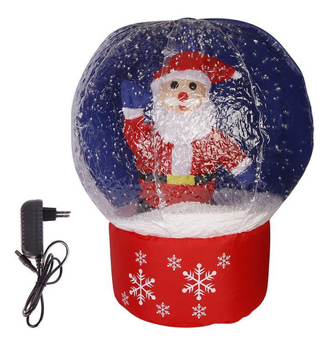 Globo de Neve Papai Noel Inflável Decoração Natal 60cm