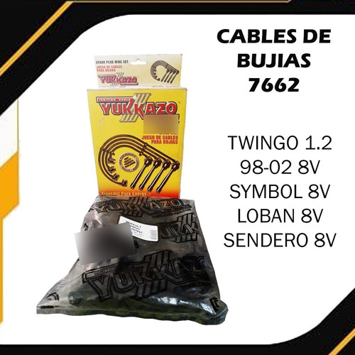 Cable Bujia 7662 Twingo 1.2 8v Symbol Logan 8v