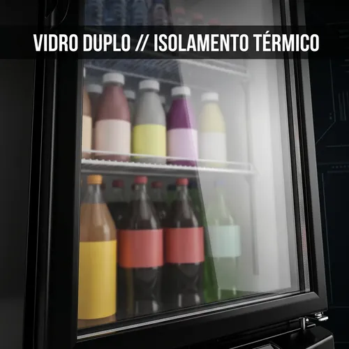 Expositor Refrigerado De Bebidas Gelopar Porta De Vidro 414l