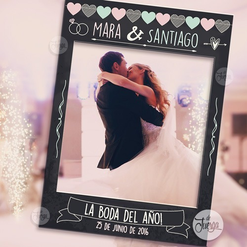 Photobooth Personalizado  Marco Casamiento Boda Imprimible