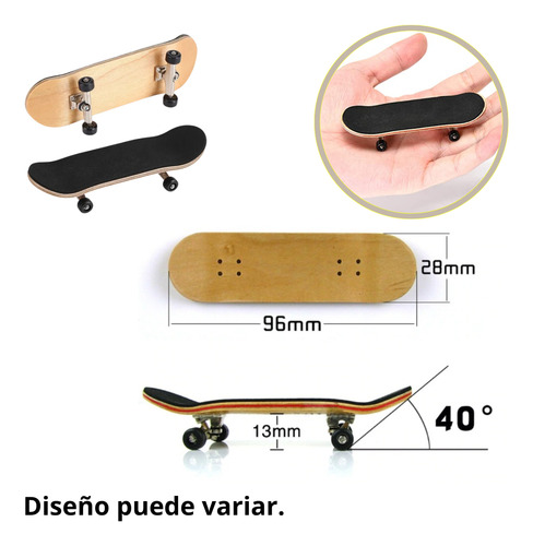 Skates Para Dedos Tech Deck Set De Patinetas Pack De 4 Skate Multicolor Blanco