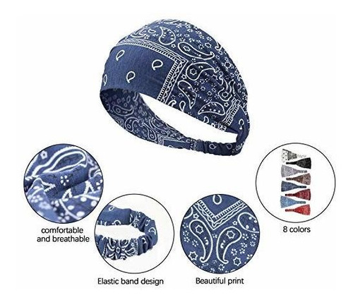 Bandas Cabeza Boho Elásticas - 8pcs
