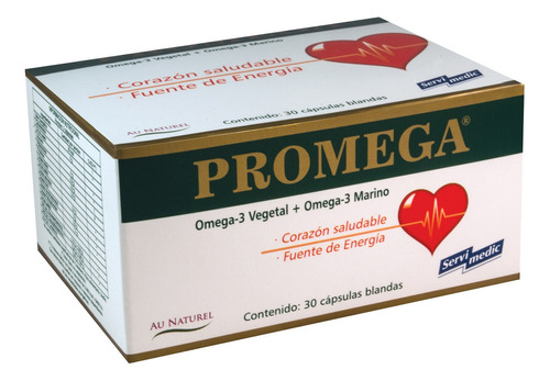 Promega® 250/750mg X 30 Cápsulas | Omega 3 Servimedic