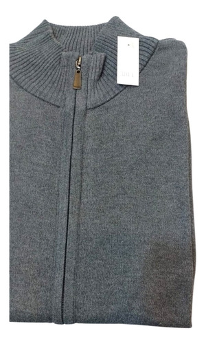 Campera Tejida De Hilo Con Cierre
