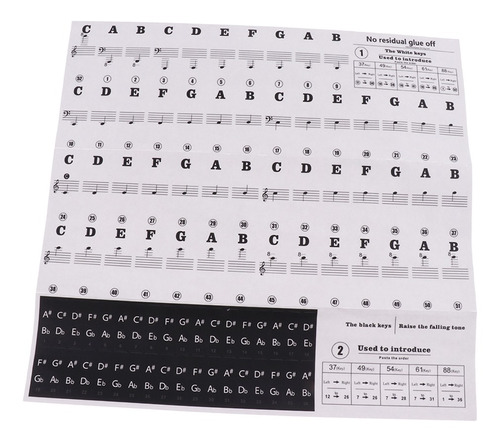 Etiquetas Adhesivas Para Piano Con Notas Musicales Para