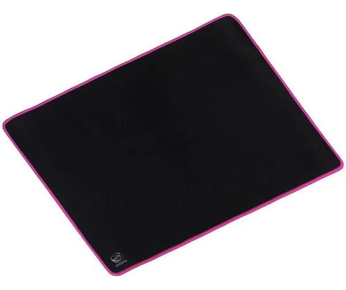 Mouse Pad Gamer Colord Pink Medium - Estilo Speed Rosa Cor Preto com costura rosa