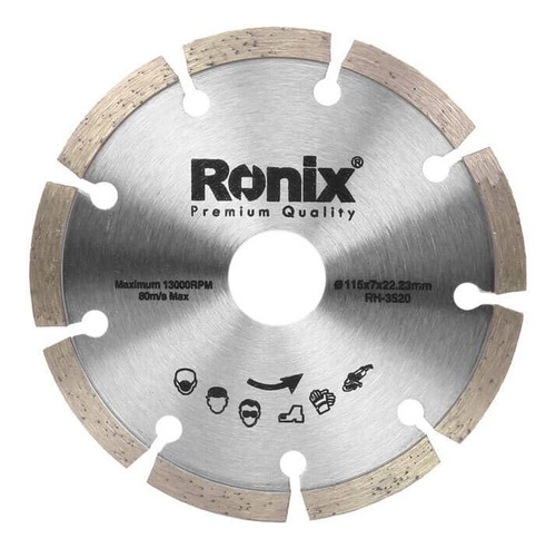 Disco Corte Pared Diamantado Ronix  115mm  4 1/2