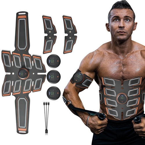 Cinturón Abdominal Eléctrico Recargable Para Hombres Y Mujer