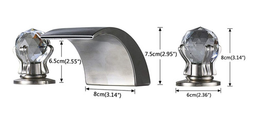 Grifo Led Lavatorio Pomo De Cristal