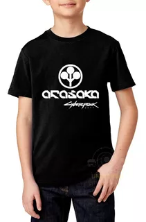 Camiseta Infantil Jogo Eletronico Rpg Cyberpunk 2077 Arasaka