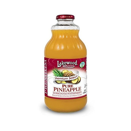 Jugo De Lakewood Premium, Piña Puro, De 32 Onzas (paquete De