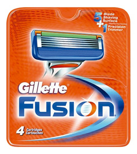 Gillette Fusion Hoja De Afeitar X 4 Unidades