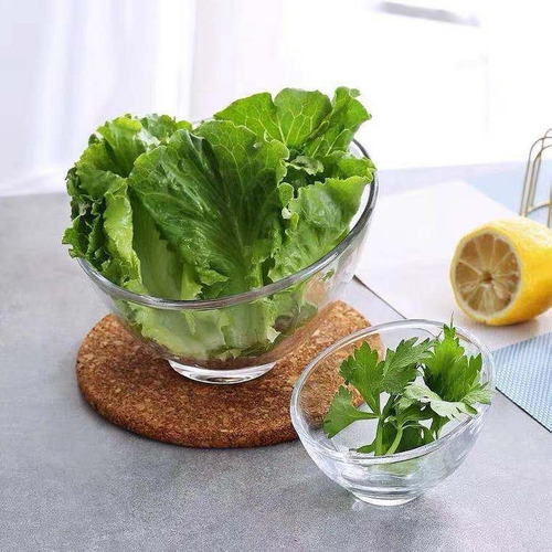 2 Cuencos De Vidrio Para Ensalada, Cristalería Transparente
