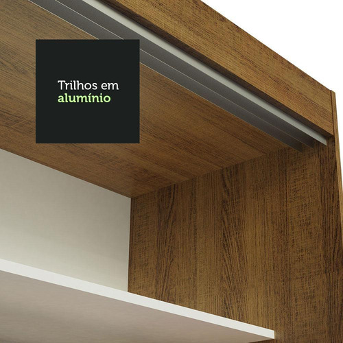 Guarda-roupa Casal Austin 4 Portas 3 Gavetas Rustic