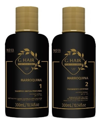 Ghair Escova Progressiva Marroquina 2x250ml Cor De Cabelo Todos Os Tipos Fragrância Do Tratamento Suave