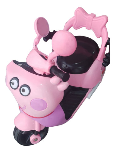 Moto Electrica Para Niñas Peppa Pig Rosada/ Pepa Montable