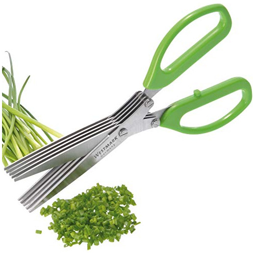 Germany Stainless Steel 5 Blade Herb Scissors With Clea...