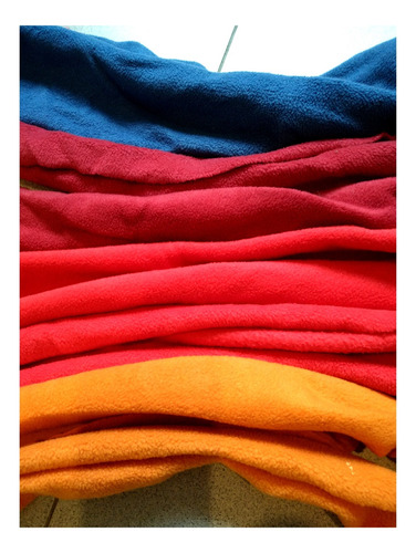 4 Bufandas Lote Kit Combo Polar Rojo Azul Amarillo Ladrillo