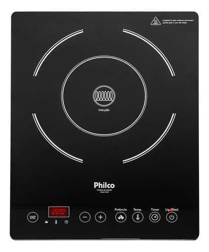 Cooktop De Indução Philco Smart Chef Pct01 Cor Preto 220V