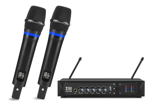 Microfono Dual Inalambrico Uhf Recargable Bluetooth Pendrive
