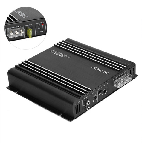 Amplificador Power Booster 3800w 2 Canais, 12 V, Alumínio