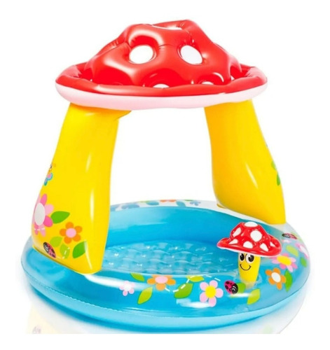 Piscina Inflable Con Parasol Diseño De Hongo