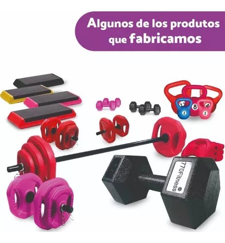 Kit!! Pesa Rusa C/ Agarre Lateral 4kg+8kg+12kg Pvc 770store