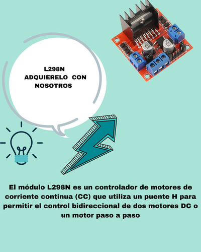 5 Piezas Modulo Puente H L298 Motor Driver Arduino