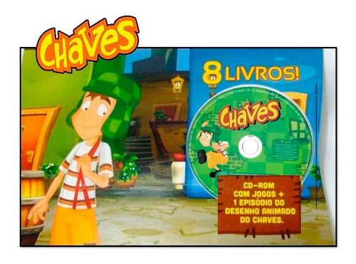 Chaves Coleção 8 Livrinhos E Cd Rom 40 Atividades