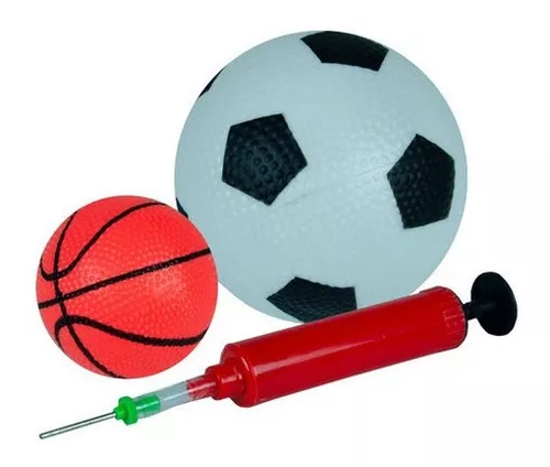 Kit Trave Gol De Futebol e Basquete Infantil Jogo Com 2 Bola