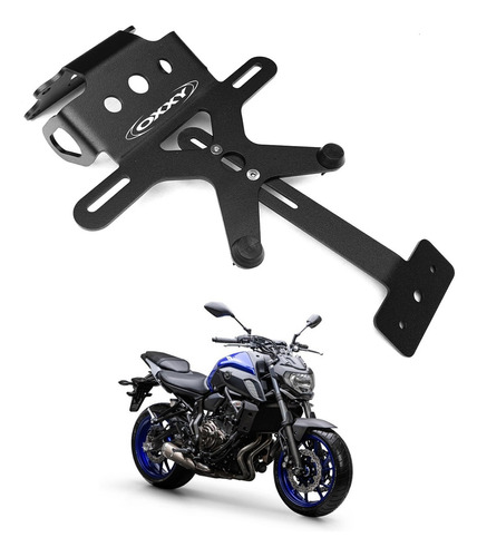 Suporte De Placa Oxxy Yamaha Mt-07 C/ Kit Parafusos Fixação