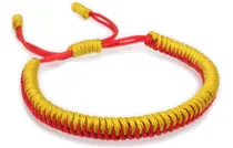 Comprar Pulsera Roja Dorada Dinero Suerte Nudos Artesanal B306 Regal