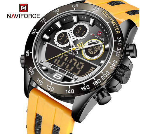 Reloj Luminoso Con Cronógrafo Digital Naviforce Para Hombre