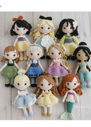 17 Patrones Princesas Colección Completa Amigurumi Crochet