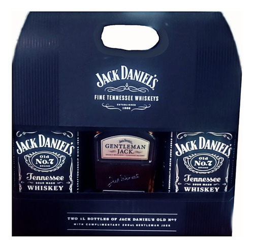  Set Pack Jack Daniel's De 1 Lt Y  Gentleman Jack 200 Ml 