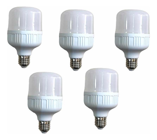 5 Piezas Foco 20w Led Ultra Brillante E27 Blanco 1800lm