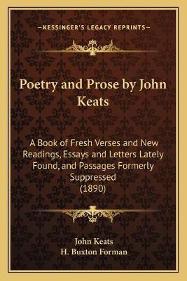 Libro Poetry And Prose By John Keats : A Book Of Fresh Ve...