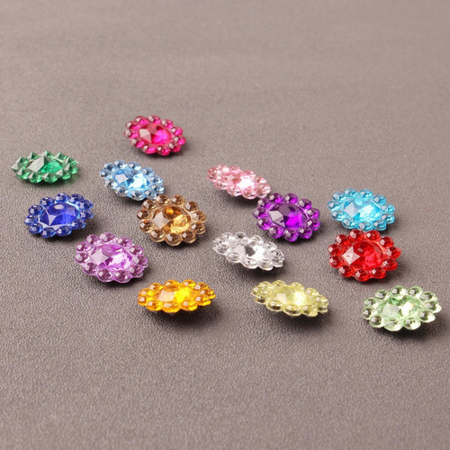 600 Piezas/caja Con Botones De Diamantes De Imitación Transp