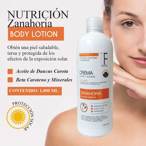 Crema Corporal Con Extracto Natural De Zanahoria Body Lotion