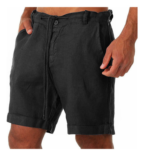 Pantalones Cortos Lino Y Algodón Para Hombre 2024