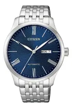 Comprar Reloj Citizen Nh835059l Hombre Automatico Clasico Fecha Dia Color de la malla Plateado Color del bisel Plateado Color del fondo Azul