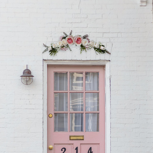Arranjo De Flores Guirlanda Floral Arco De Casamento Rosa
