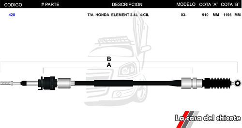 Chicote Selector De Veocidades T/a Honda Element 2.4l 4-cil