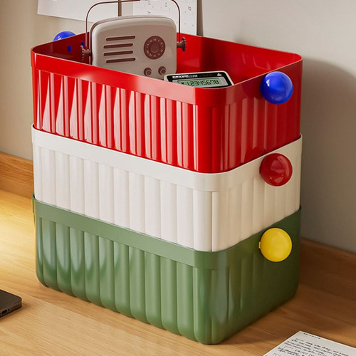 T, Caja Almacenamiento Papelería Escritorio Colorida