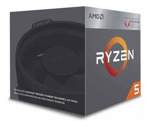 Imagen 1 de 10 de Amd Ryzen 5 2400g Con Radeon Rx Vega 11 Graphics - Yd2400c5f