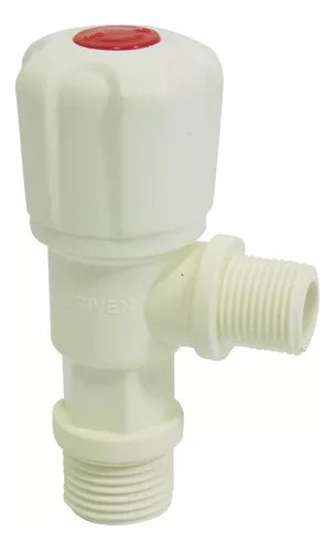 Llave Arresto 1/2 X 3/8 Plastica Blanca Aquaplus 