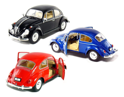 Juego De 3: Volkswagen Classic Beetle 1967 De 6½  Escala 1:2